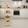 thumbnail image 7 of 5Tier Shelving Wood Storage Rack Adjustable Shelves for Laundry Bathroom Kitchen, 7 of 7