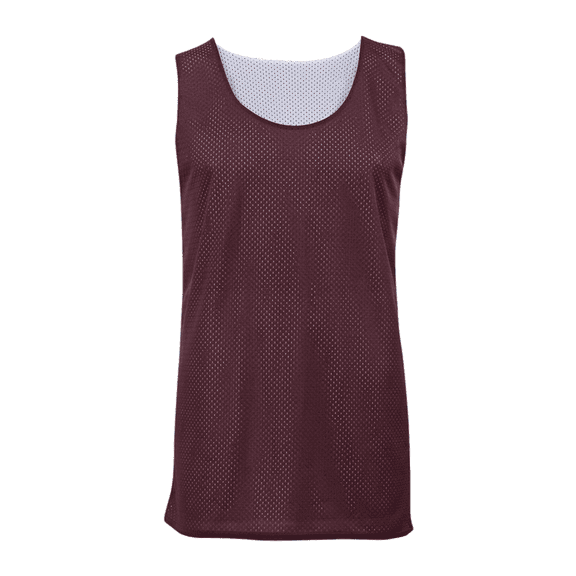 Mesh Reversible Tank - Maroon/White L