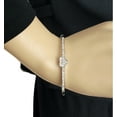 thumbnail image 2 of Heart Bangle Bracelet Crystal Accents Silver Tone Adult Women Female Gift Boxed, 2 of 7
