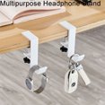 thumbnail image 2 of Headphone Hanger Headset Stand Hook - Under Desk Hook for Headphones Aluminum Headphone Holder Rack Hook for Audio, Studio, Gaming Headphones, 2 of 6