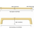 thumbnail image 2 of 10 Pack 6.3 Inch(160mm) Gold Cabinet Pulls Cabinet Handles Cupboard Handles Kitchen Cabinet Hardware for Cupboard Drawer Pulls, 2 of 12