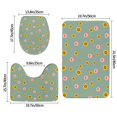 thumbnail image 2 of Bathroom Rugs Sets 3 Piece - Pig Face With Sunflower Absorbent Non Slip Bath Mats, U-Shape Toilet Lid Cover, Contour Mat, Soft Washable Shower Mats Bath Rug Mat for Bathroom Tub Toilet, 2 of 7