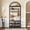 Black-80cm, variant on Arched Hall Tree Coat Rack with Shoe Storage, Freestanding Entryway Organizer with Multi‑Hooks & 3‑Tier Shoe Shelves, Metal Frame Coat Shoe Rack for Entry Hallway - Black 100cm