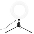 thumbnail image 1 of 1Ensemble Lumière de Conférence Informatique Trépied de Bureau Forme Cercle Noir Abs pour Diffusion en Direct, 1 of 9