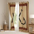 thumbnail image 3 of Manfei Fishing Fish Hook Blackout Curtains Set of 2 (52x84 Each) for Teens Boys Girls,Lake House Window Curtains,Lodge Cabin Curtains and Drapes,Super Cozy Room Decor, 3 of 6
