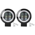thumbnail image 1 of focos LED redondos de trabajo de 3 pulgadas, 20 W, 6500 K, 4D, doble lente, IP68, para coche, 1 of 12