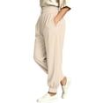 thumbnail image 5 of Rrxhxhs Harem Pants for Women Plus Size Solid Color High Waist Double Button Loose Casual Joggers with Pockets, 5 of 9