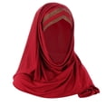 thumbnail image 2 of Bandeau Rouge pour Femmes Eid Al Fitr Front Coloré Foulard Lumineuse Chapeau Bandeau Musulman, 2 of 5