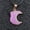 Rose, variant on MATROOY Crescent Moon Agate Quartz Druzy Pendant Gold Coating Crystal Necklace Healing-Blue