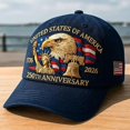 thumbnail image 2 of United States 250th Anniversary Hat – Adjustable Cap for 2026 Bicentennial Celebration, 2 of 6