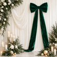 thumbnail image 4 of Christmas Dark Green Velvet Bows Giant Pre-Tied Vintage Christmas Tree Bows for Wedding Holiday Tree Topper Window Wall Mantle, 4 of 5