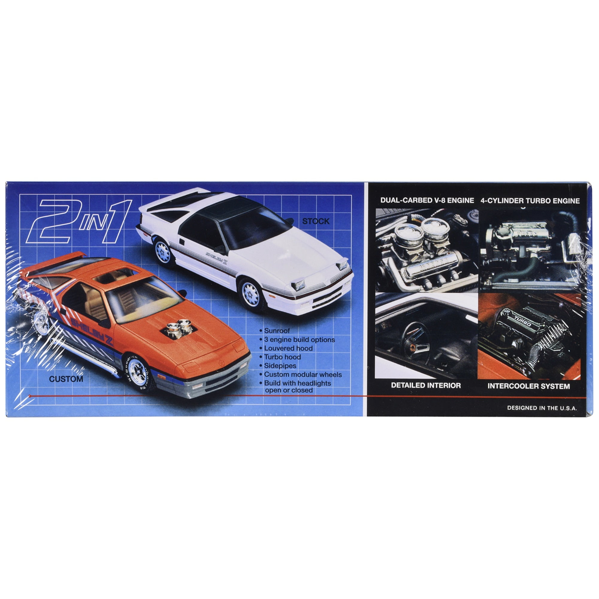 1988 Dodge Shelby Daytona Z 2-in-1 Kit (Skill 2) 1/25 Plastic Model Kit by MPC