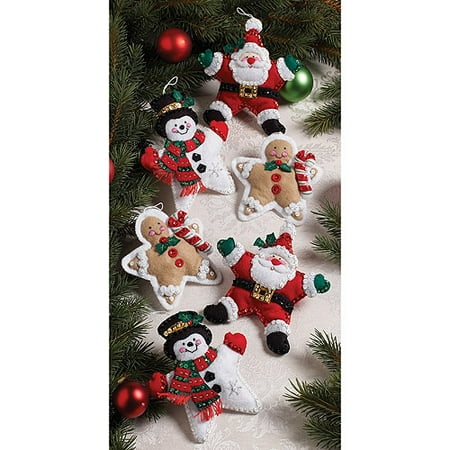bucilla felt ornaments kit christmas stars walmart com bucilla felt ornaments kit christmas stars walmart com