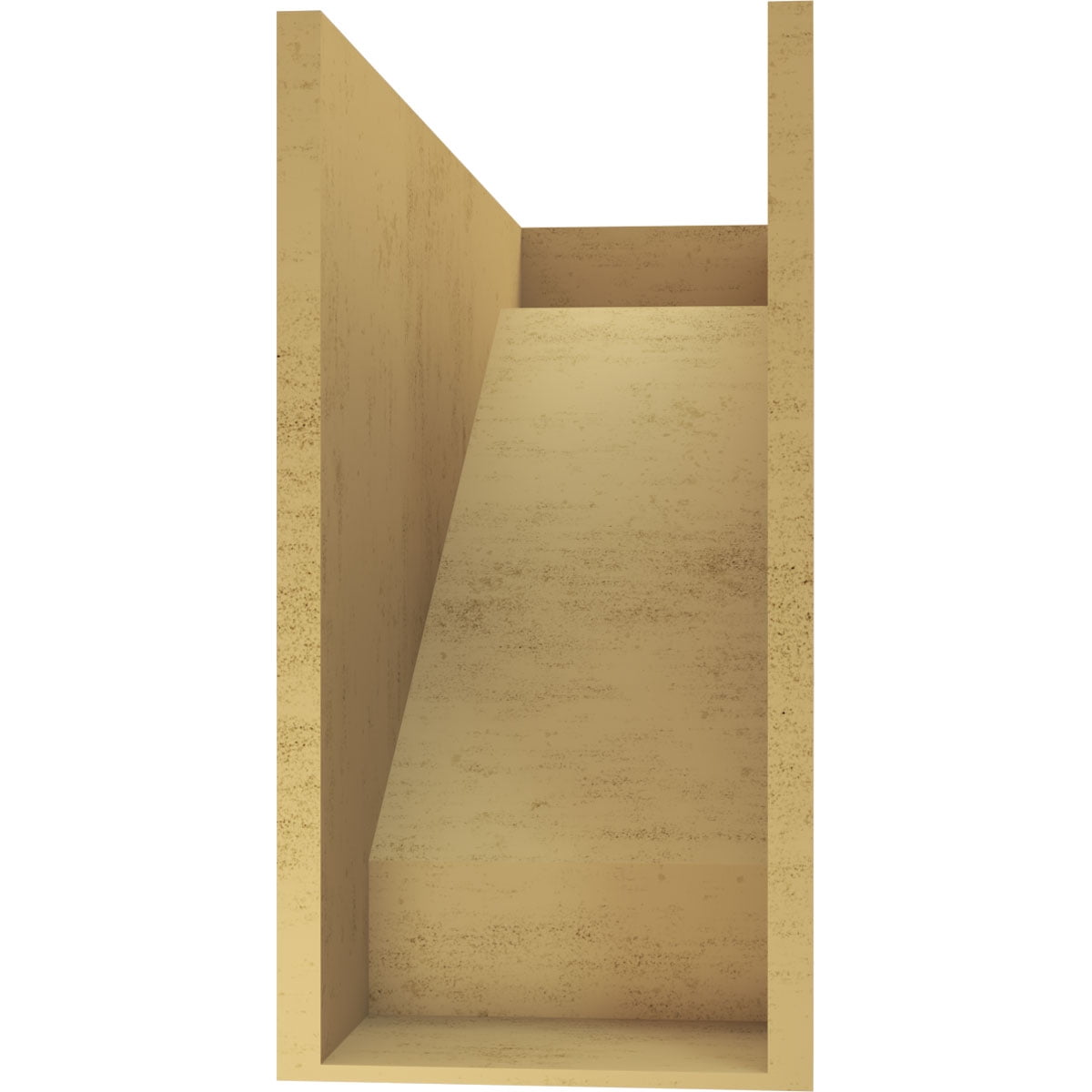 12"W x 36"D x 24"H Classic Burlington Rough Cedar Woodgrain TimberThane Corbel, Primed Tan