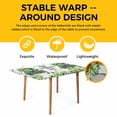 thumbnail image 4 of St. Patrick's Day Table Cloths for 5 Foot Rectangle Tables, Green Truck Clovers Floral Butterfly Wood Patio Waterproof Elastic Fitted Tablecloths, Washable Rectangular Table Cover for Camping, 4 of 8