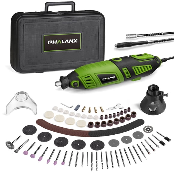 Kit de herramientas rotativas PHALANX 180 W 1,5 A 6 velocidades variables 139 piezas