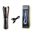 thumbnail image 1 of Outdoor Flashlight with Zoomable LED Torch Rechargeable Power Display Hidden USB Port Durable Aluminum Body IPX4 Weather Resistance and Long Runtime, 1 of 9