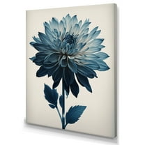 Designart Hyperrealistic Blue And White Flower I Canvas Wall Art