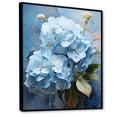 thumbnail image 2 of Designart "Blue Hydrangea Subtle Charm" Floral Floater Framed Wall Art Print, 2 of 7