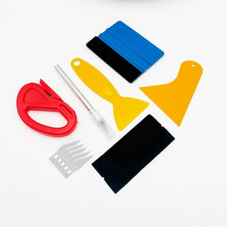 

HDGSKBUA 11PCS Car Window Tint Installation Tool Kit Vehicle Vinyl Wrap Window Tint Film Tool Kit Include Felt Squeegee Cutting Knife & Blades Scrapers Wrapping Car AccessoriesA15878