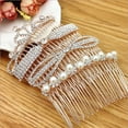 thumbnail image 3 of Bride Hair Decoration Flower Rhinestone Comb Hairpin Women Jewelry, 3 of 7