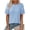 Light Blue, variant on Summer Tops for Women Lace Short Sleeve T-Shirts Casual Blouses Spring Fashion Clothes Vacation Outfits