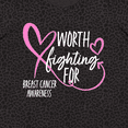 thumbnail image 4 of Inktastic Worth Fighting for Pink Ribbon, Breast Cancer Awareness Women's Plus Size T-Shirt, 4 of 5