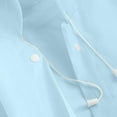 thumbnail image 7 of BRGZLK Kids Raincoats Boys Girls Elastic Cuffs See Through Eva Raincoat Long Hooded Travel Outdoor Portable Raincoat for 3-14 Years Blue 3-14 Years, 7 of 7
