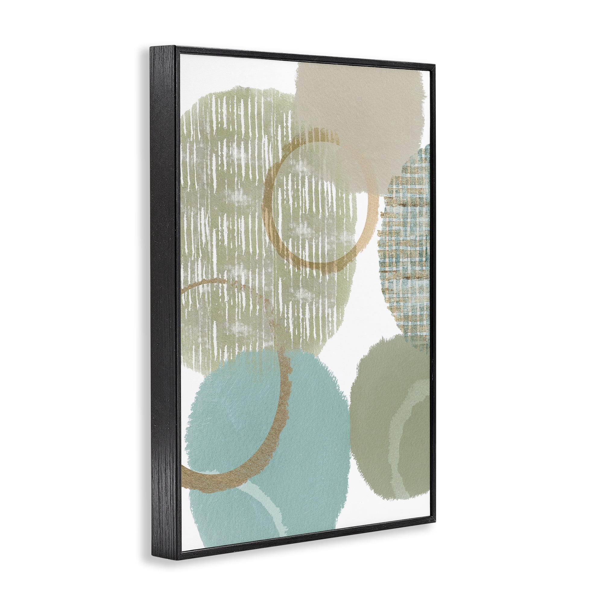 Stupell Industries Good Times Abstract Shapes Abstract Painting Black Framed Art Print Wall Art, 20 x 30