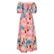 thumbnail image 5 of Vestido a media pierna informal con estampado floral bohemio de verano para mujer, vestido de fiesta en la playa con hombros descubiertos y hombros descubiertos Fridja bnh6852, 5 of 9