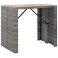 thumbnail image 3 of vidaXL 5 Piece Outdoor Bar Set Poly Rattan and Wood Acacia Grey, 3 of 5
