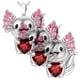 thumbnail image 1 of Cadenas de Ajolote AxolotlNeck08 3Pzas Ajolote/Corazón Plata/Rojo Metal Cadena y Dije., 1 of 5