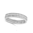 thumbnail image 4 of Clear CZ Eternity Stackable Thumb Ring .925 Sterling Silver Band White Jewelry Female Size 10, 4 of 4