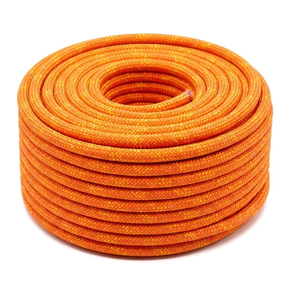 Shihaoyuan Rope and Tree Climbing Gear, 13.1 Ft Premium Orange Braided Utility Climbing Rope for Rock Climbing and Outdoor Camping