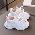 thumbnail image 6 of CAUYDY Toddler Boys Black Lace Up Sneakers Breathable Mesh Athletic Running Shoes Non Slip Lightweight Sport Shoes for Kids Outdoor Play(L101-Pink,7), 6 of 6