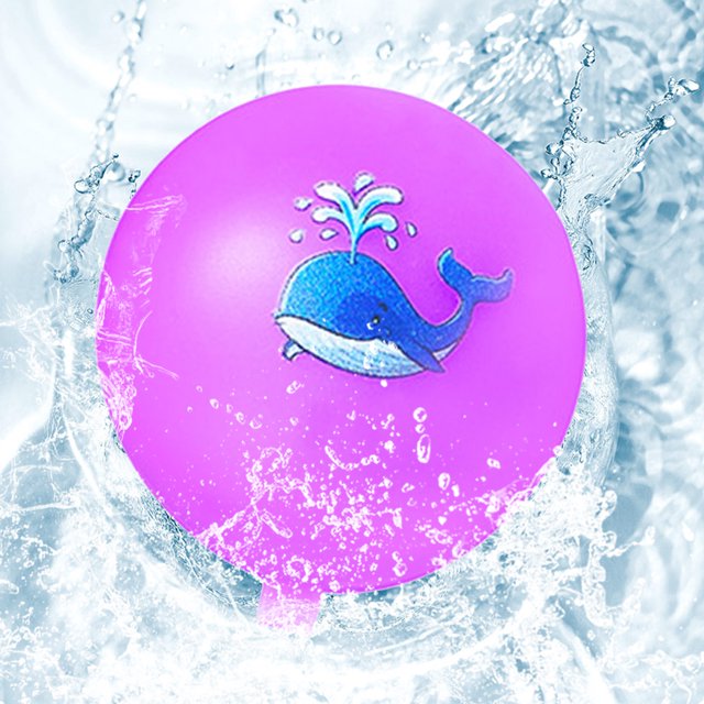 Bomba De Agua Bola absorbente Playa al aire libre Jugando Juguete Silicona Dibujos animados Juguete de agua Púrpura
