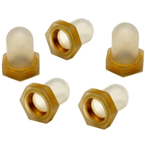 Custom Clear 3/8" x 24 T Rubber Marine Boat Push Button Breaker Boot Cap (Set of 5)