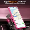 thumbnail image 4 of Allytechgroup Samsung Galaxy S25 Ultra Case Magnetic, Compatible with Magsafe & Car Mount Adjustable Stand Ring Holder Heavy Duty Shockproof Matte Phone Case for Samsung Galaxy S25 Ultra, Rose, 4 of 7