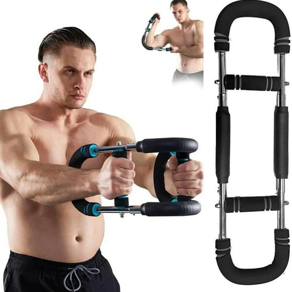 Arm Exerciser, Adjustable Spring Workout Bar, Forearm Triceps Chest Inner Thigh Muscle Enhanced Exercise Strengthener, Upper Body Strength Builder Training Machine, Home Fitness Equipment