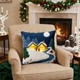 thumbnail image 5 of Gumesh 18"×18" Christmas Pillow Covers Set of 2, Soft Flannel Cushion Cases with Hidden Zipper, Holiday Decor for Sofa Bed and Living Room, Machine Washable, 5 of 6