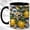 Black, variant on Citrus Shell Coffee Mug, Coastal Lemon Mug, Ceramic 11 oz