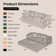 thumbnail image 2 of BELHOME 5-in-1 Convertible Sofa Bed, 78.8" Sleeper Sofa Boneless Couch with Side Pockets, Folding Floor Sofa Compression Sofa for Living Rooms No Assembly Required, 2 of 10
