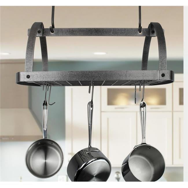 Enclume Design Products Dr35 Hs Decor Ceiling Pot Rack Hammered Steel Oval