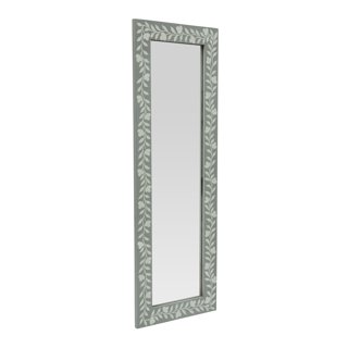 Peruvian Painted Glass White Mirror - AFD Home