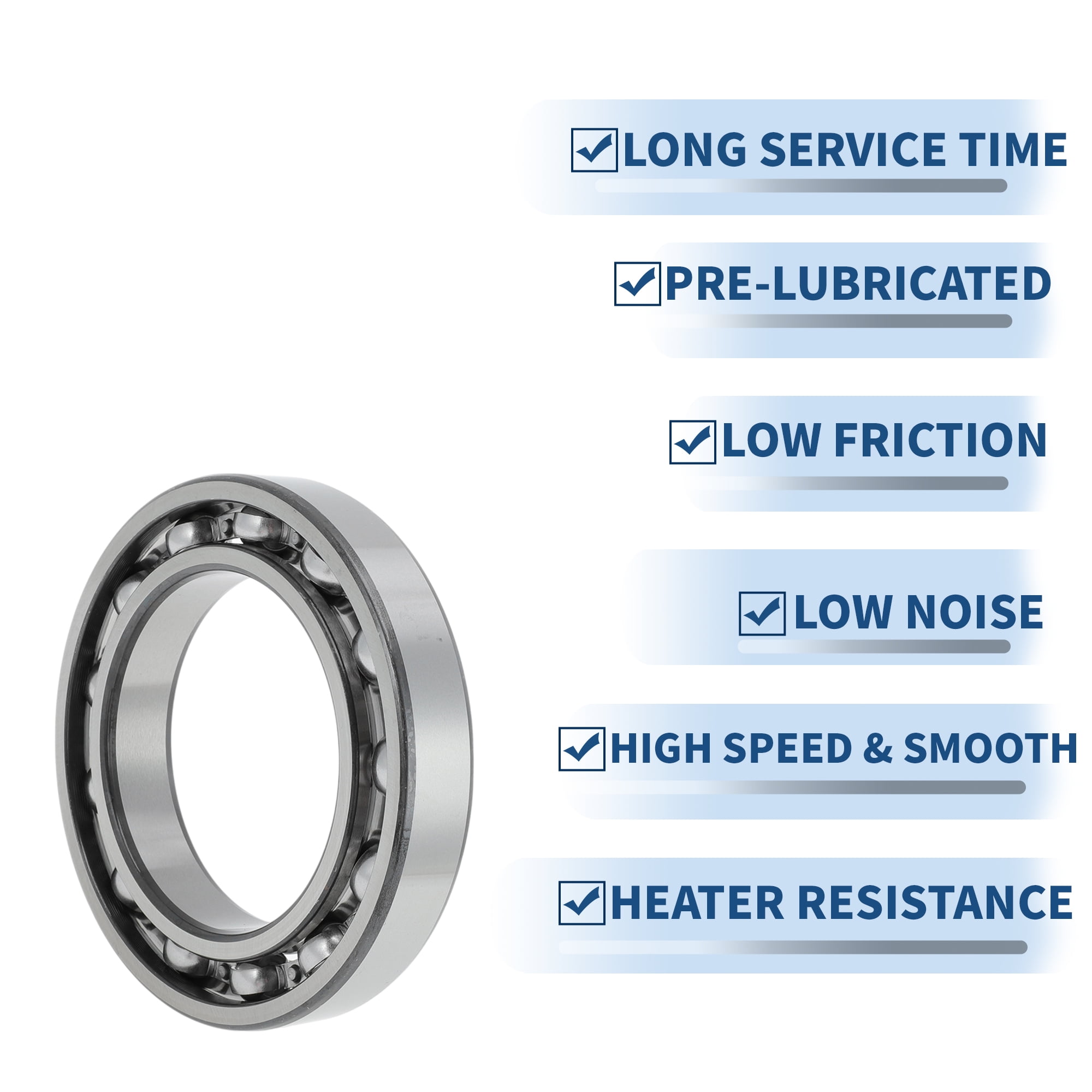 Unique Bargains 6018 Deep Groove Ball Bearings 90x140x24mm P4 Open Type Lubricated Bearings 1 Pc Car Scooter Skateboard Wheel Universal Silver Tone