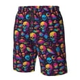 thumbnail image 4 of Logiee colorful Skull Retro Print Mens Swim Trunks Quick Dry Board Shorts,Breathable Hawaii Beach Shorts Swimwear Bathing Suits-, 4 of 6