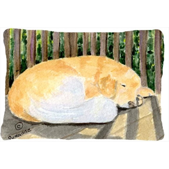 Golden Retriever Indoor & Outdoor Decorative Fabric Pillow - 12 x 16 in.
