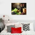 thumbnail image 5 of Autua Wine Bottles Grapes Wine Glass Wall Art Canvas Decor 20x16in, 5 of 6