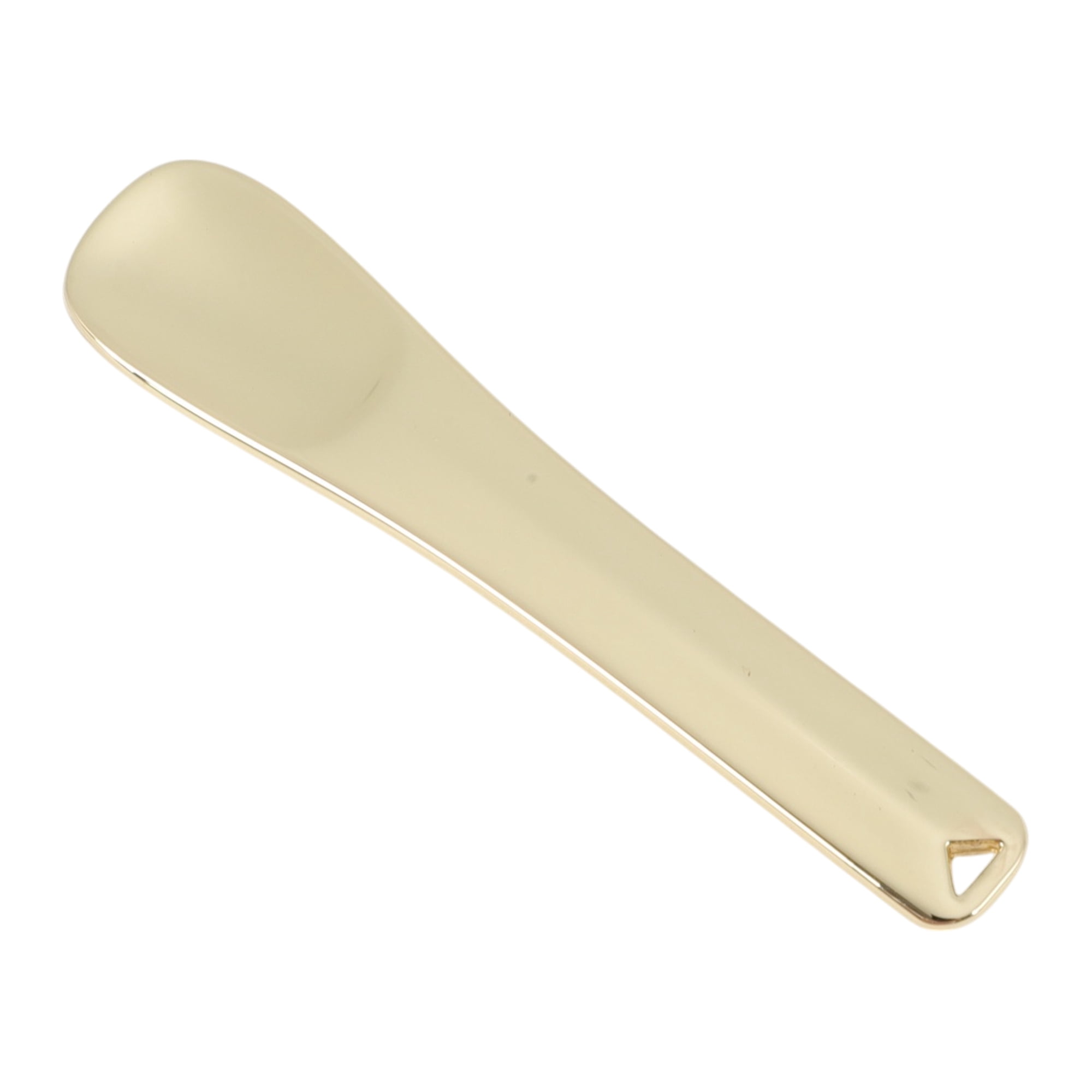 Unique Bargains 2pcs Rectangular Mini Makeup Cosmetic Spoon Gold Tone