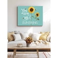 thumbnail image 4 of Sunflowers Wall Art for Living Room,Canvas Picture Wall Decor for Bathroom Bedroom,Modern Bee You Are My Sunshine Teal Green Painting Artwork for Office Kitchen Hallway Dining Room Home Decor 16"x20", 4 of 8